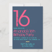 Invitation Typographie moderne Grunge Anniversaire (Devant)