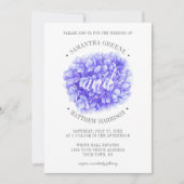 Invitation Typographie moderne Lavender Purple Peony Mariage (Devant)