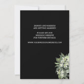 Invitation Typographie moderne Mariage photo Enregistrer la d (Dos)