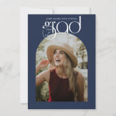 Invitation Typographie moderne Marine Blue 2 Diplôme photo (Devant)