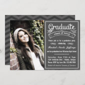 Invitation Typographie moderne moderne tendance de tableau no (Devant / Derrière)