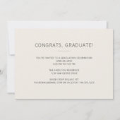Invitation Typographie moderne Multi Photo Graduation Party (Dos)