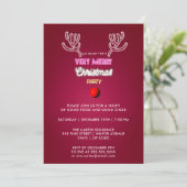 Invitation Typographie moderne Noël des rennes du nez rouge (Debout devant)