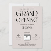 Invitation Typographie moderne Nouveau Business Grand Ouvertu (Devant)