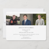 Invitation Typographie moderne Photo Graduation Party (Dos)