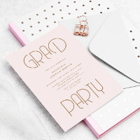 Typographie moderne Photo Graduation Party Invitat