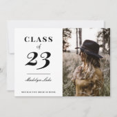 Invitation Typographie moderne Photos Annonces de graduation (Devant)