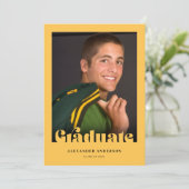 Invitation Typographie moderne Retro Diplôme photo (Debout devant)