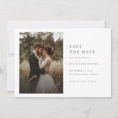 Invitation Typographie moderne rustique 2 Photo Enregistrer l (Devant)