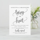 Invitation Typographie moderne rustique liant le fiançailles (Debout devant)