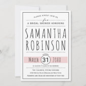 Invitation Typographie moderne sauge vert mariage douche nupt (Devant)