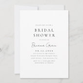 Invitation Typographie moderne Script noir blanc Fête des mar (Devant)