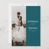Invitation Typographie moderne Script Photo Code QR Mariage (Dos)