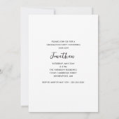 Invitation Typographie moderne simple 2 Photo Graduation Part (Dos)