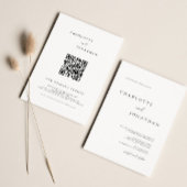 Invitation Typographie moderne simple QR Code Mariage