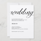 Invitation Typographie moderne simple sur papier Kraft (Devant)