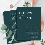 Invitation Typographie moderne verte en un simple Mariage<br><div class="desc">Typographie Vert Moderne Tout En Un Mini Carte Faire-part de mariage. Célébrez votre journée spéciale avec cette belle et élégante carte de faire-part de mariage pour embellir votre occasion spéciale. Tous les textes sont pré-arrangés pour que vous personnalisiez facilement et rapidement avec vos propres détails. Si vous avez besoin d'une...</div>