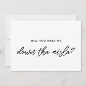 Invitation Typographie moderne Veux-tu m'accompagner jusqu'à (Devant)