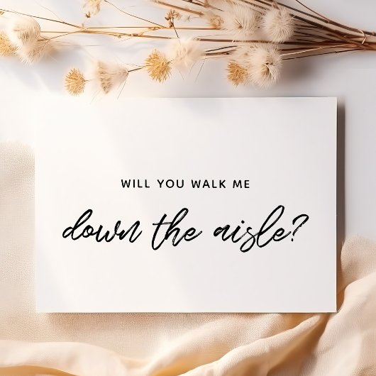 Invitation Typographie moderne Veux-tu m'accompagner jusqu'à