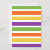 Invitation Typographie monstre neutre Baby shower d'Halloween (Dos)