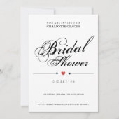 Invitation Typographie noir blanc Fête des mariées moderne si (Devant)