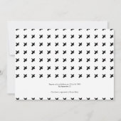 Invitation Typographie Noir Blanc Oh Baby shower Coeur Baiser (Dos)