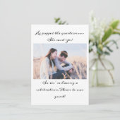 Invitation Typographie noir et blanc (Debout devant)