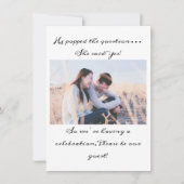 Invitation Typographie noir et blanc (Devant)