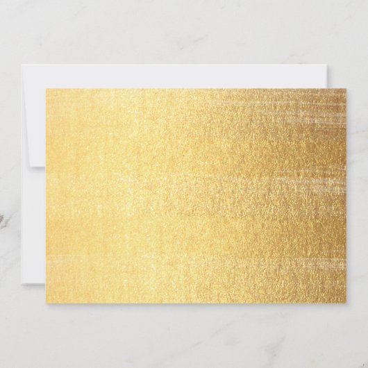 Invitation Typographie noire élégante au pinceau doré moderne (Dos)