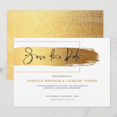 Invitation Typographie noire élégante avec coup de pinceau do (Devant / Derrière)