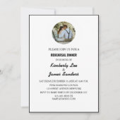 Invitation Typographie Noire Et Blanc Dîner De Répétition Pho (Devant)