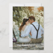 Invitation Typographie Noire Et Blanc Dîner De Répétition Pho (Dos)