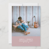 Invitation Typographie "Nous sommes engagés" Photo Engagement (Dos)