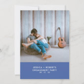 Invitation Typographie "Nous sommes engagés" Photo Engagement (Dos)