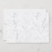 Invitation Typographie or chic 50e anniversaire sur marbre bl (Dos)