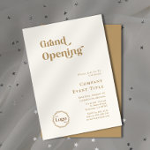 Invitation Typographie Or Chic Moderne Grand Ouverture