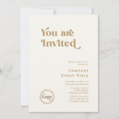 Invitation Typographie Or Chic moderne Vous êtes invité (Devant)