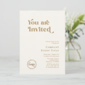 Invitation Typographie Or Chic moderne Vous êtes invité (Debout devant)