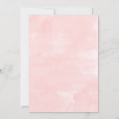 Invitation Typographie or rose couleur rose aquarelle confirm (Dos)