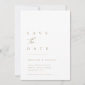 Invitation Typographie or ultra-minimale Enregistrer la date  (Devant)