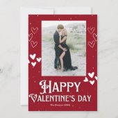 Invitation Typographie photo de la Saint-Valentin Joyeuse Rou (Devant)