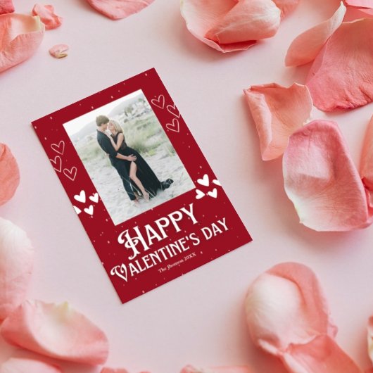 Invitation Typographie photo de la Saint-Valentin Joyeuse Rou