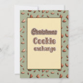 Invitation Typographie rétro Fête d'échange de cookies (Dos)