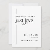 Invitation Typographie Rétro Nous Avons Elopé Elopement (Devant)