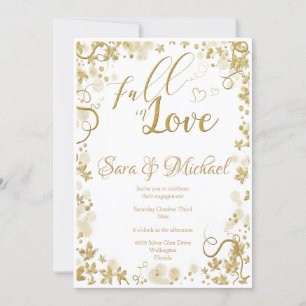 Invitation Typographie romantique de Parties scintillant chut