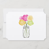 Invitation Typographie rose et jaune Mariage moderne (Dos)