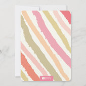 Invitation Typographie rose Girl Sip & Voir Hello Baby shower (Dos)