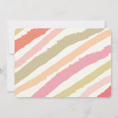 Invitation Typographie rose moderne Baby shower de fille colo (Dos)