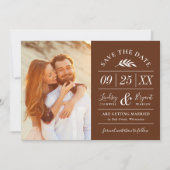 Invitation Typographie russe moderne Photo Enregistrer la dat (Devant)