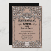 Invitation typographie rustique mariage pays occidental (Devant / Derrière)